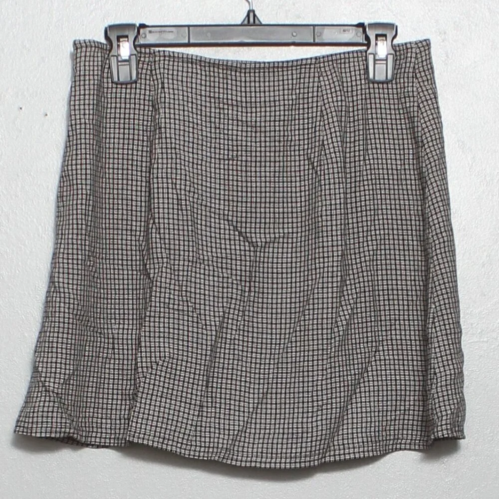 American Eagle NWT micro plaid dark academia preppy skirt